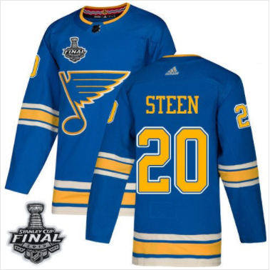 Blues #20 Alexander Steen Blau Alternate 2019 Stanley Cup Final Stitched